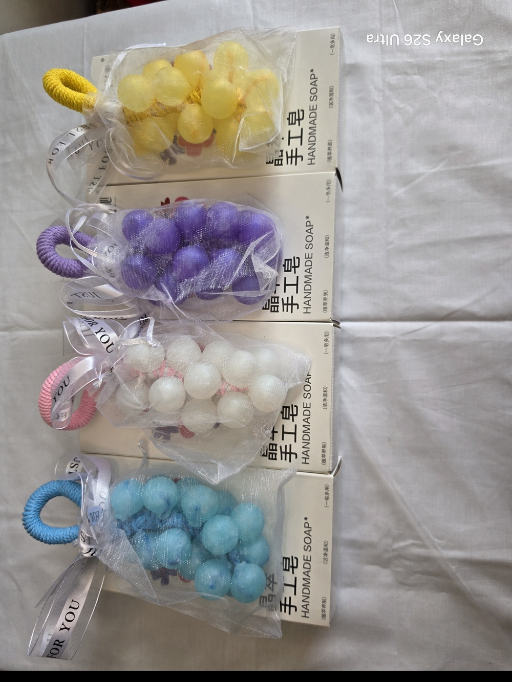 Mega 4-Pack Crystal Grape Handmade Soap Clusters Gift Set